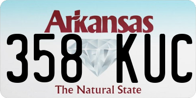 AR license plate 358KUC