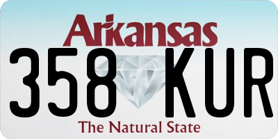AR license plate 358KUR