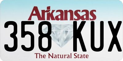 AR license plate 358KUX