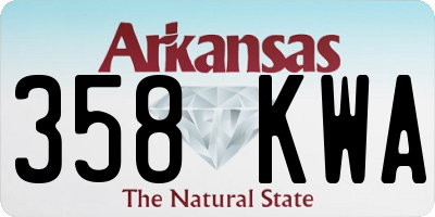 AR license plate 358KWA
