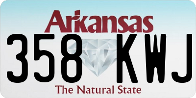 AR license plate 358KWJ