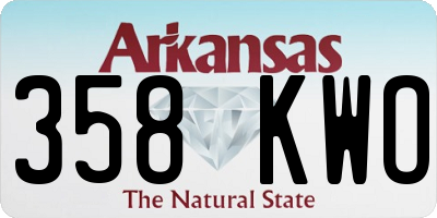 AR license plate 358KWO