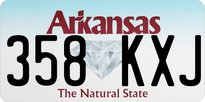 AR license plate 358KXJ