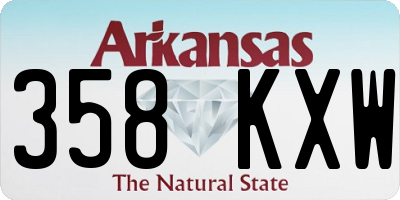 AR license plate 358KXW