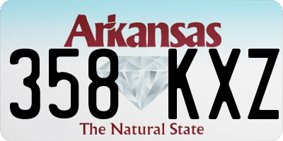 AR license plate 358KXZ