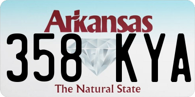 AR license plate 358KYA