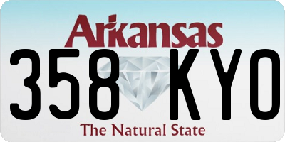 AR license plate 358KYO