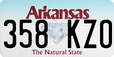 AR license plate 358KZO