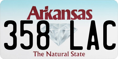 AR license plate 358LAC