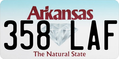 AR license plate 358LAF