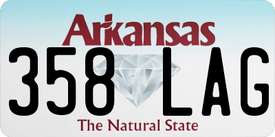 AR license plate 358LAG