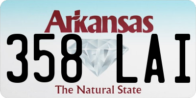 AR license plate 358LAI