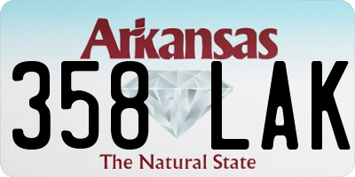 AR license plate 358LAK