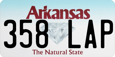 AR license plate 358LAP