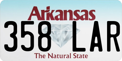 AR license plate 358LAR