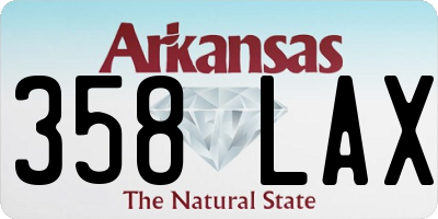 AR license plate 358LAX