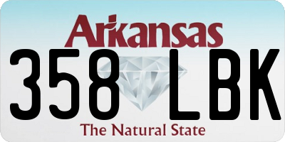 AR license plate 358LBK