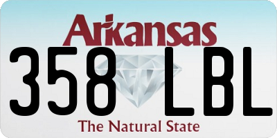 AR license plate 358LBL
