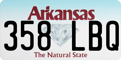AR license plate 358LBQ