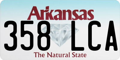 AR license plate 358LCA