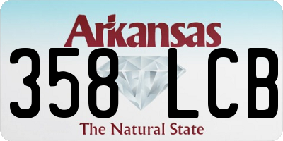 AR license plate 358LCB