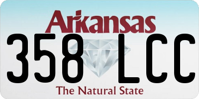 AR license plate 358LCC