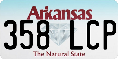 AR license plate 358LCP
