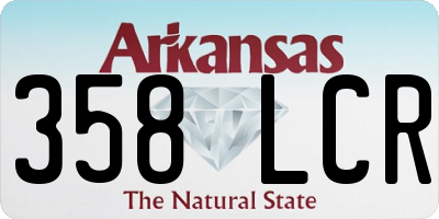 AR license plate 358LCR