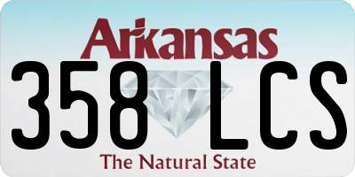 AR license plate 358LCS