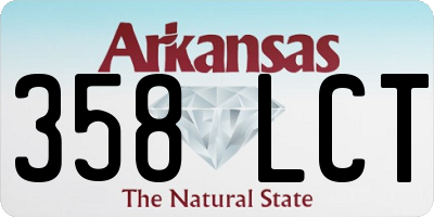 AR license plate 358LCT