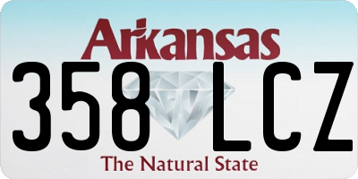 AR license plate 358LCZ