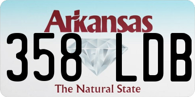 AR license plate 358LDB