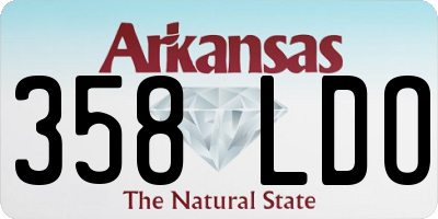 AR license plate 358LDO
