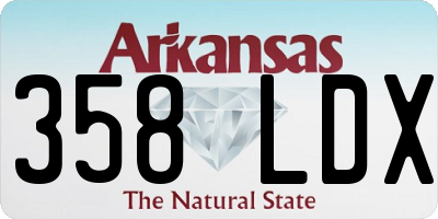 AR license plate 358LDX