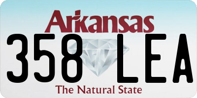 AR license plate 358LEA