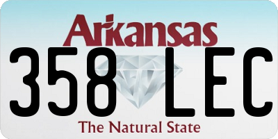 AR license plate 358LEC