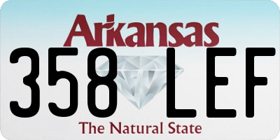 AR license plate 358LEF