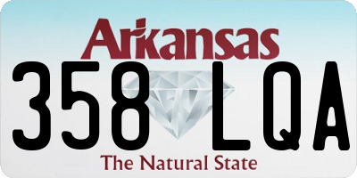 AR license plate 358LQA
