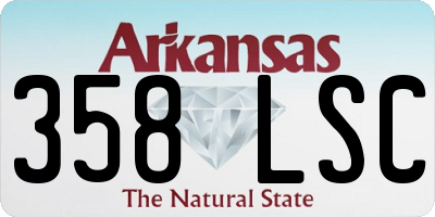 AR license plate 358LSC