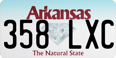 AR license plate 358LXC