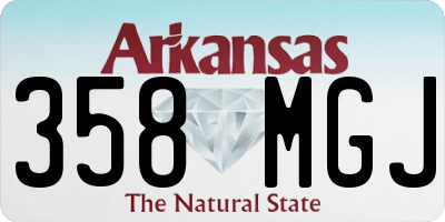 AR license plate 358MGJ