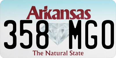 AR license plate 358MGO