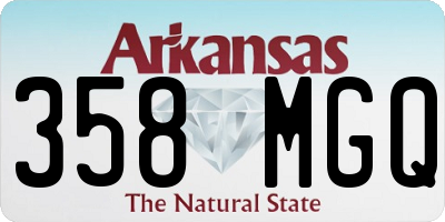 AR license plate 358MGQ
