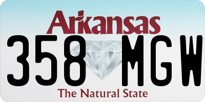 AR license plate 358MGW