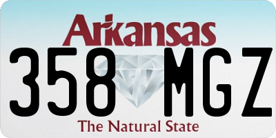 AR license plate 358MGZ
