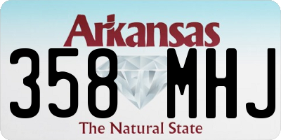 AR license plate 358MHJ