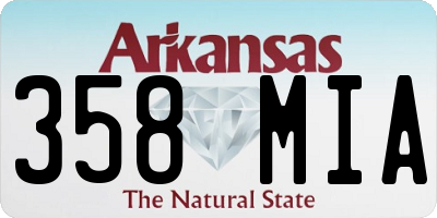 AR license plate 358MIA