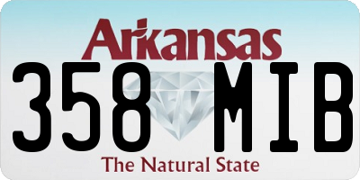 AR license plate 358MIB