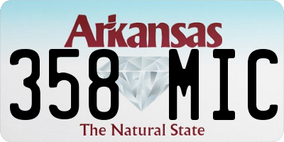 AR license plate 358MIC