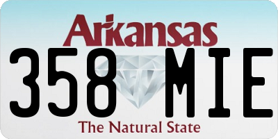 AR license plate 358MIE